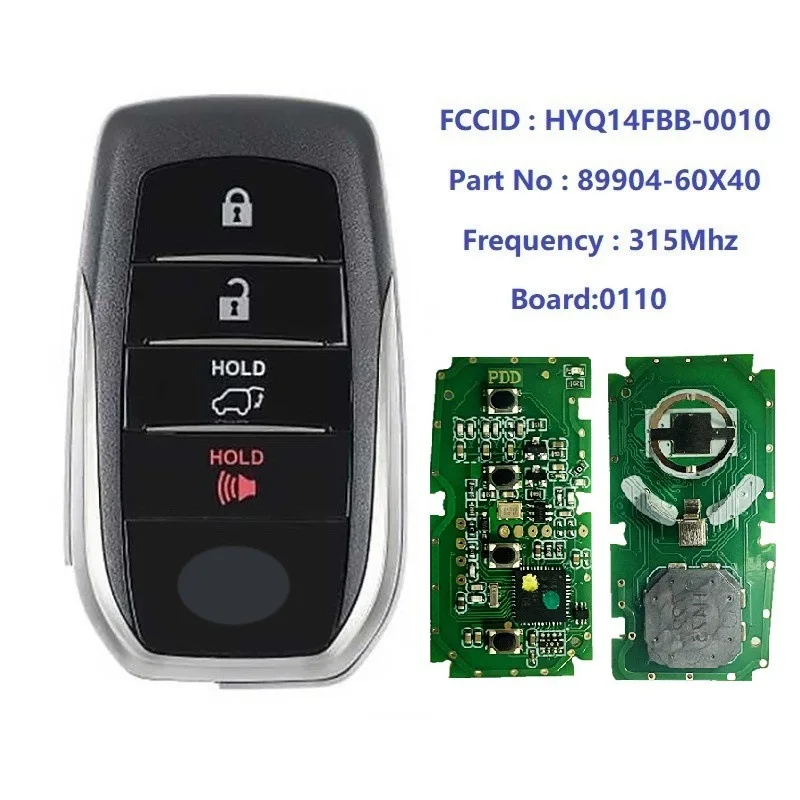 Подходит для умного ключа автомобиля Toyota Land Cruiser 20-21, 89904-60X40 HYQ14FBB Подходит для умного ключа автомобиля Toyota Land Cruiser 20-21, 89904-60X40 HYQ14FBB
