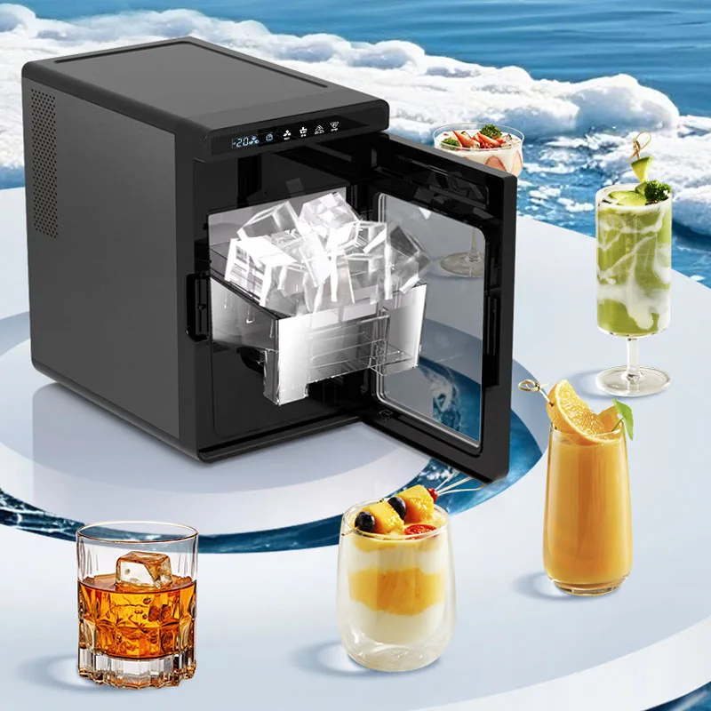 

10Kgs/24H Commercial and Home 220V Electric Ice Cube Maker Portable Ice Making Machine Countertop