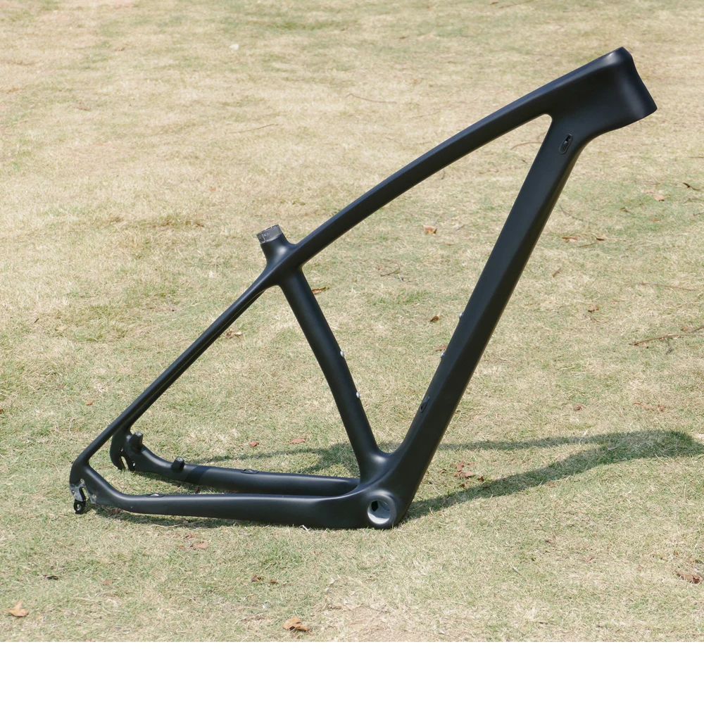 Big Sale MTB Frame - Full Carbon Black Matt MTB Cycling 29ER Mountain Bike Bicycle Frame 142 * 12mm Thru Axle Quick Release