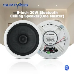 8inch20W Home audience  Bluetooth Ceiling Speakers Built-in Digital Class D Amplifier Recessed Speaker System for Kitchen Lounge