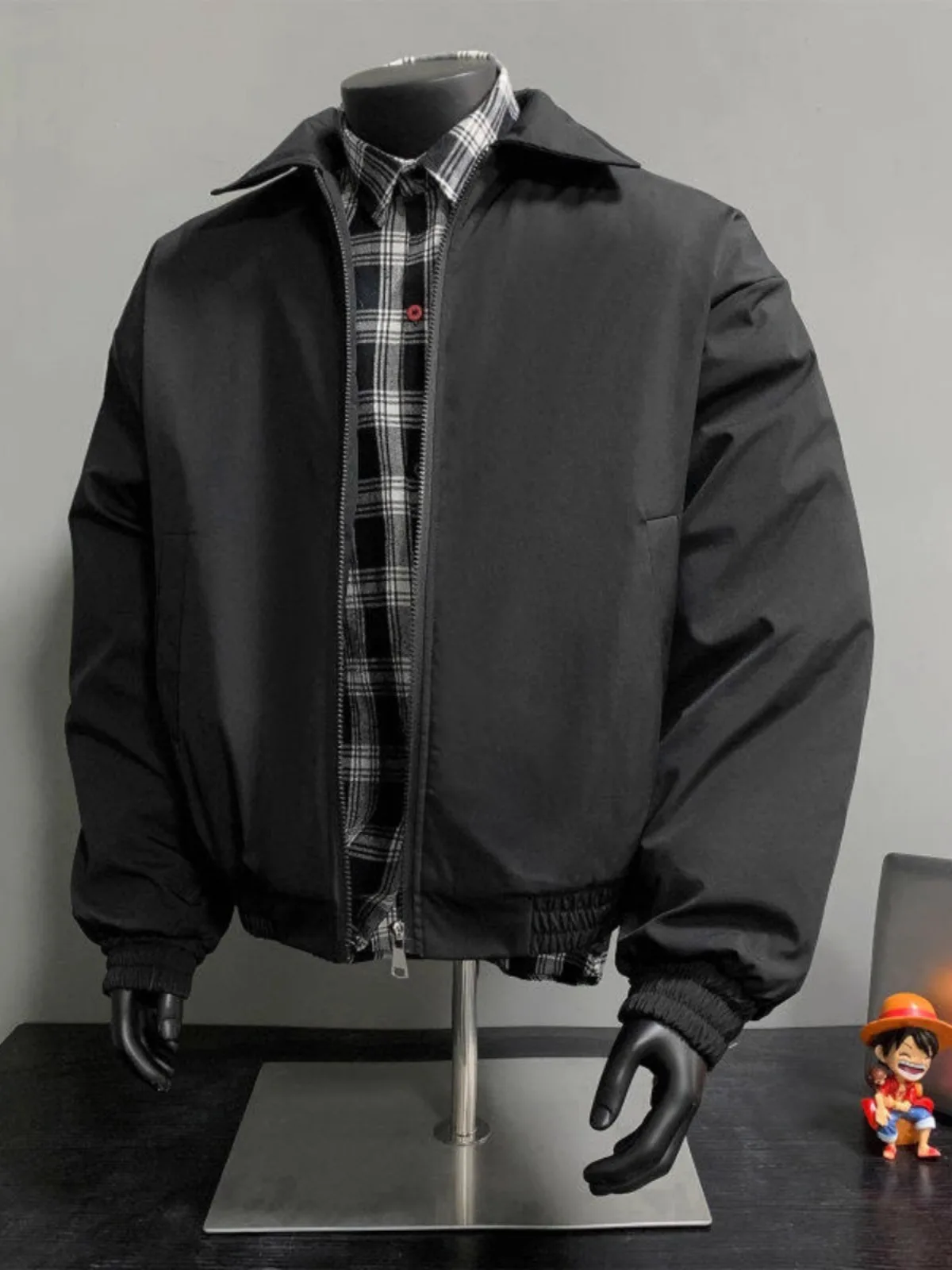 

Cleanfit Bla ort Pilot Jaet Cotton Coat Men Winter American Tee-proof Thiened Collar Cotton Outerwear