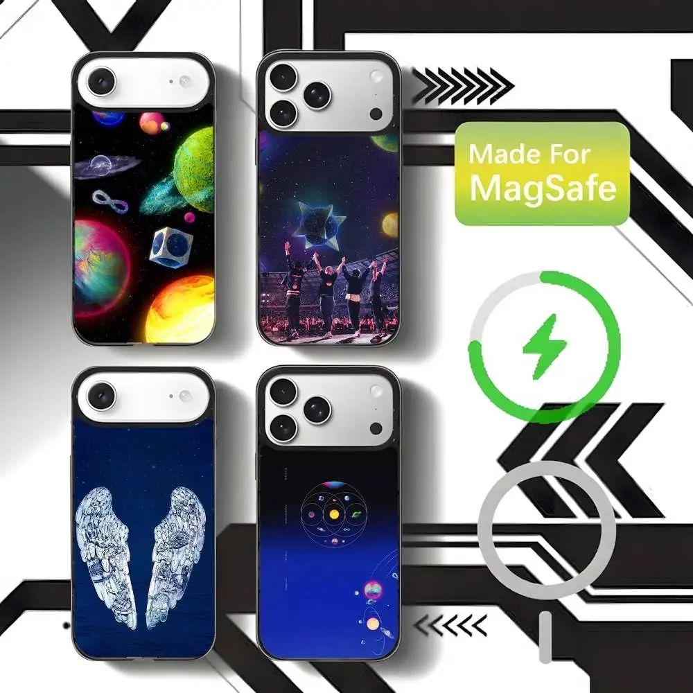 

Band C-COLDPLAYS Phone Case For iPhone 17,16,15,14,13,12,11,Pro,Max,Plus,Mini,SE4,E Magnetic Magsafe Wireless Charging