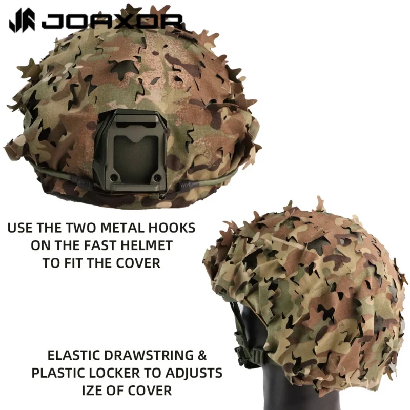 Joaxor capa de capacete tático malha respirável camo camuflagem capa ótimo para equipamento militar tático combate capacete rápido