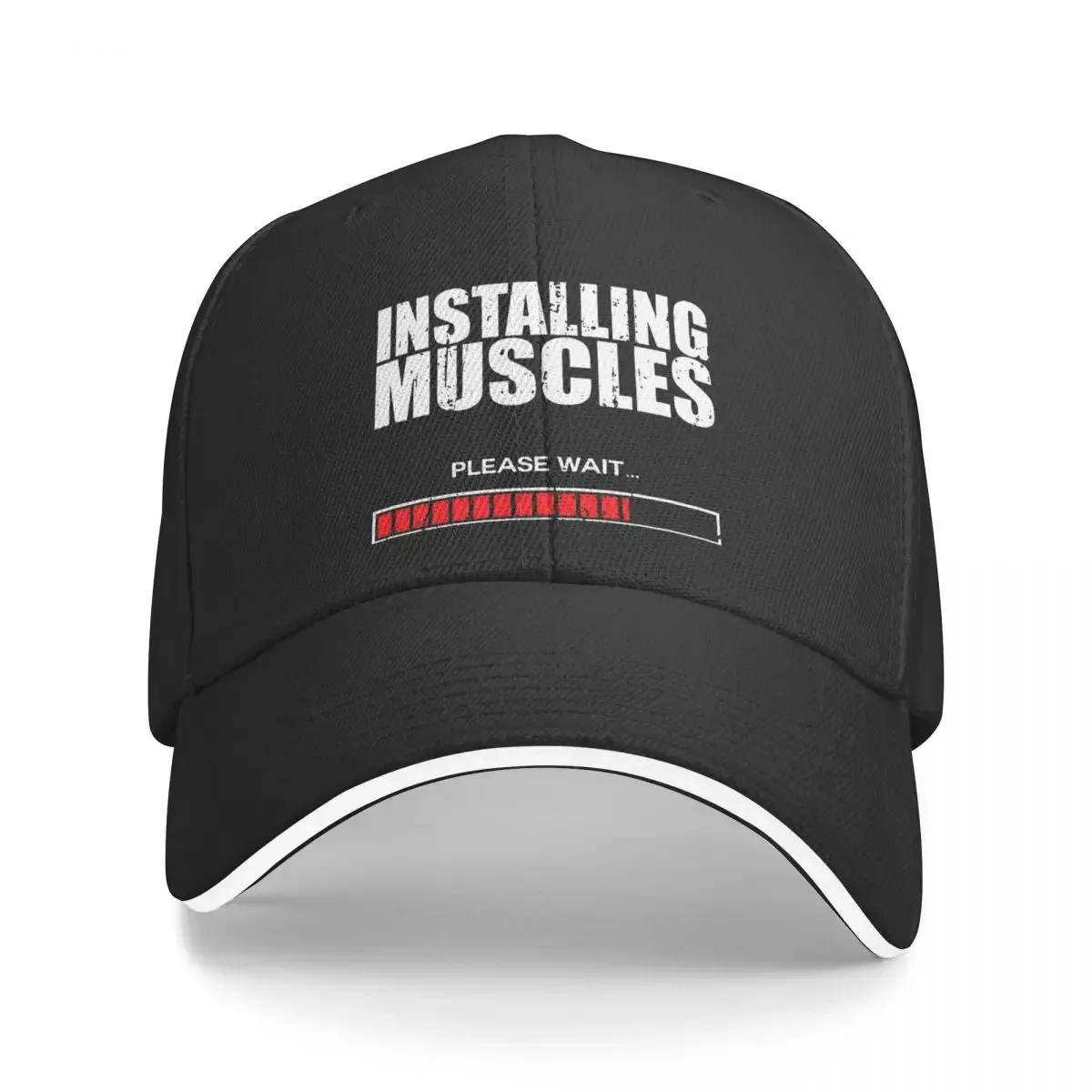 Installing Muscles Please Wait Fitness Baseball Caps Hip Hop Sandwich Cap for Men Women Adjustable Hats Cap Fishing