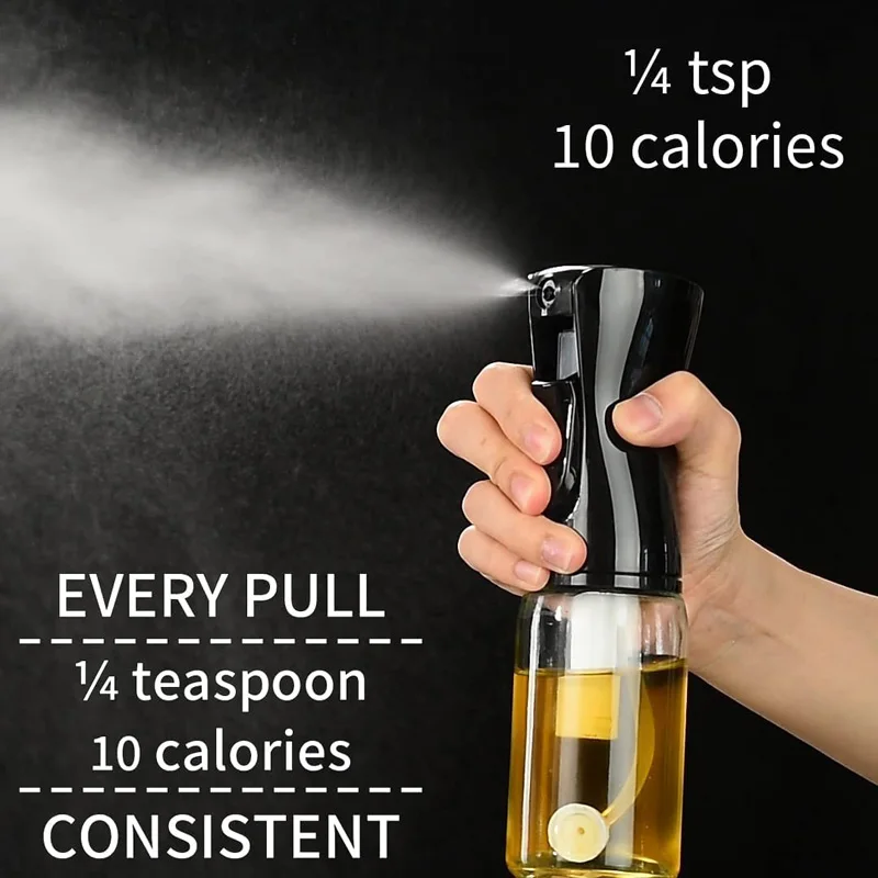 200/300/500ML Oil Spray for Kitchen Cooking Olive Oil Dispenser Air Fryer Camping BBQ Baking Vinegar Soy Sauce Sprayer Bottle