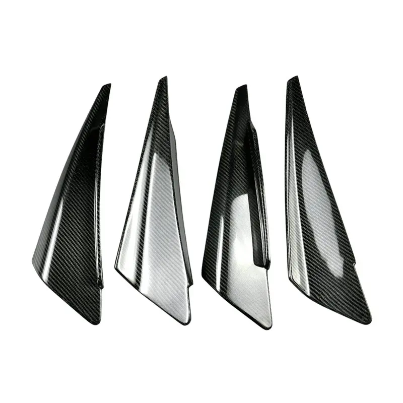 カーボンファイバートリムステッカーフロントバンパースプリッタースポイラーカバー車用フェラーリ F8 トリビュート 2019-2023-Y44A