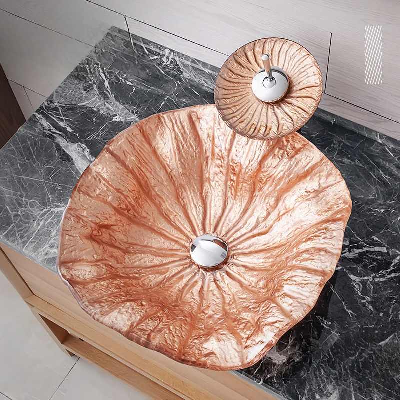 

Раковина из закаленного стекла для ванной комнаты