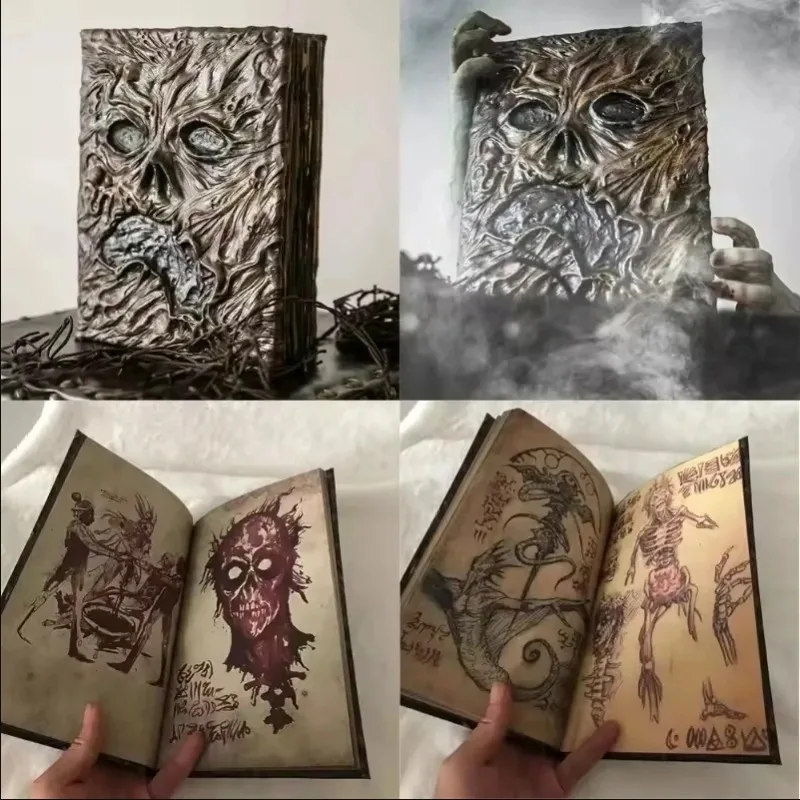 New Necronomicon Dark Magic Book Prop Demon Evil Undead Altar Ritual Summon Book Home Halloween Living Room Desktop Decoration