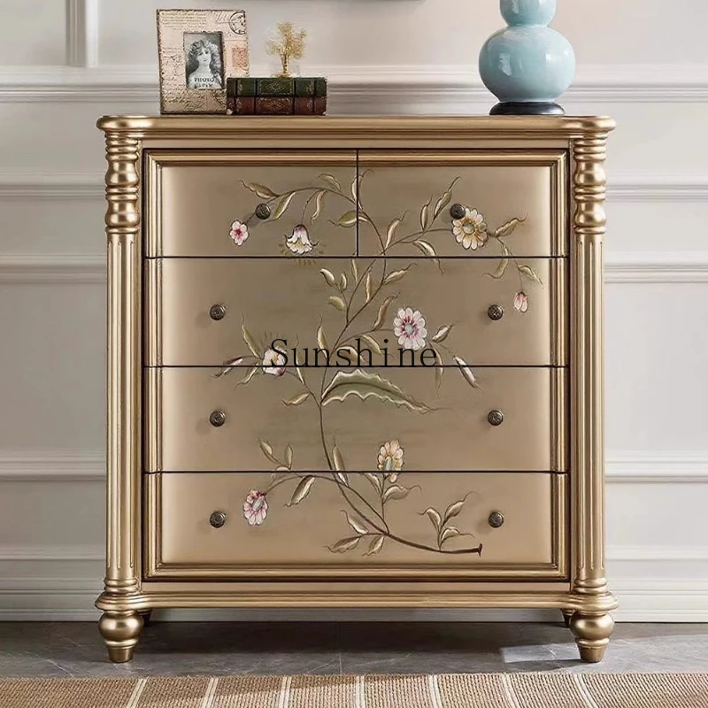 

European style, painted aisle entrance, storage cabinet, solid wood storage, bedroom home against the wall