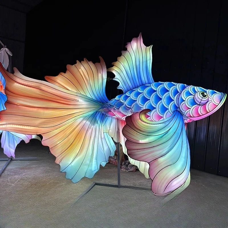 

New Year's atmosphere Outdoor exhibition Animal Ocean lantern shopping mall Meichen decoration