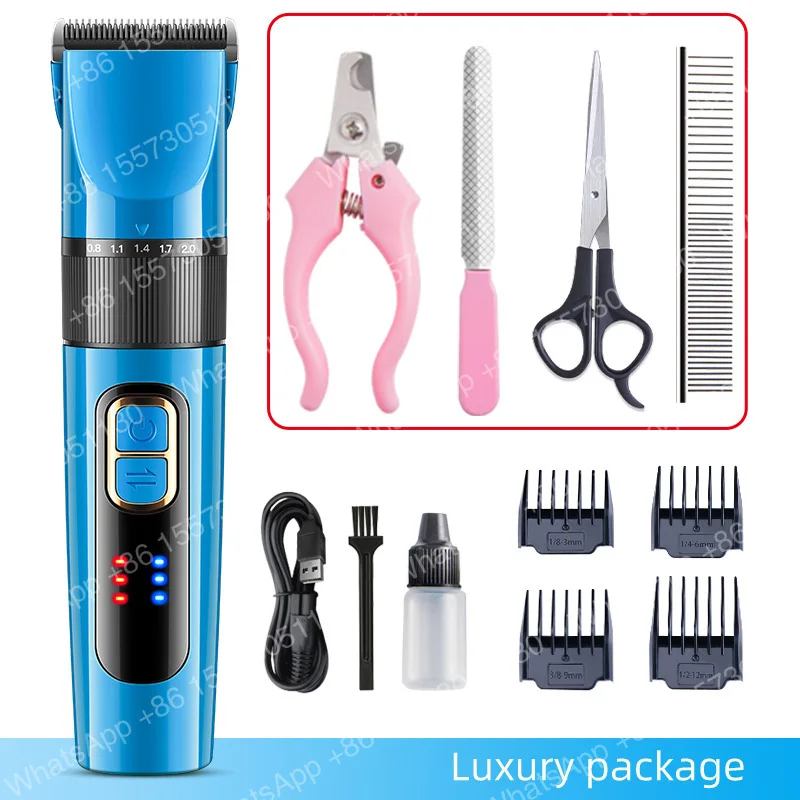 Professional Waterproof Pet Hair Clipper Trimmer Set for New Electric Dog Grooming Clippers with High Quality