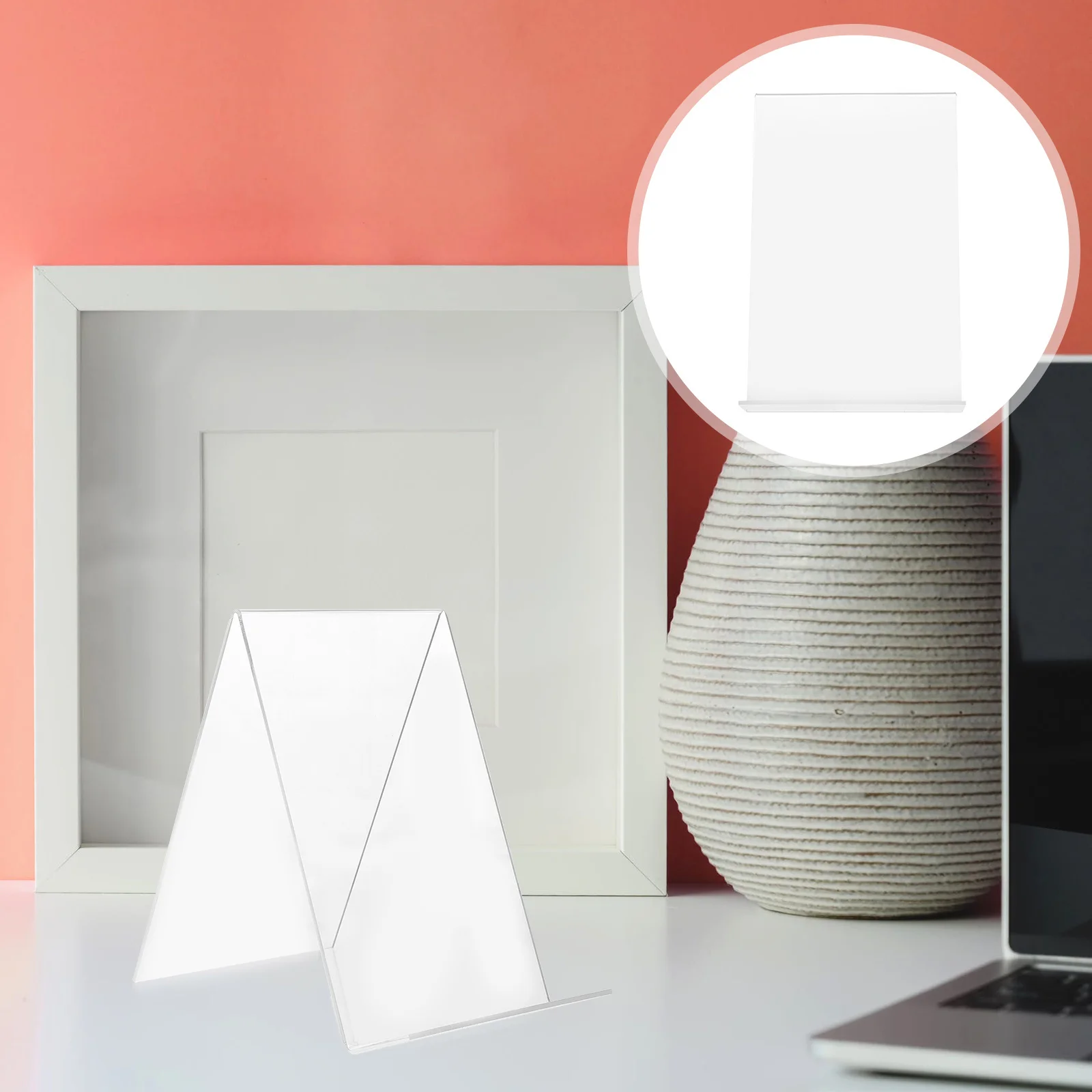 

1Pcs Transparent Acrylic Book Rack Clear Desktop Bookshelf Simple Book Display Stand for Study Office Library Use