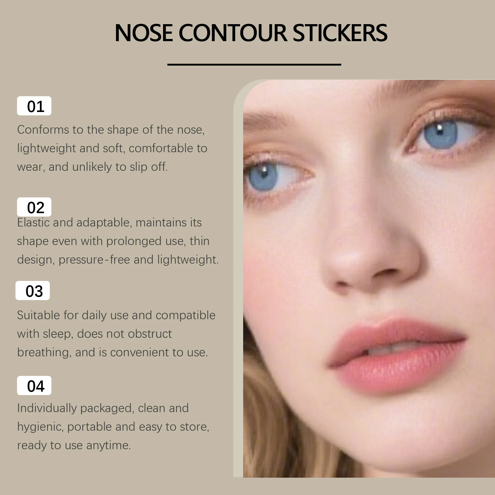 Shrinking Nose Wing Stickers Boost Nasal Skin Elasticity Contour Narrow Smaller Thinner Nose Shaper Sticker Nasal Shaping Patch - view 5