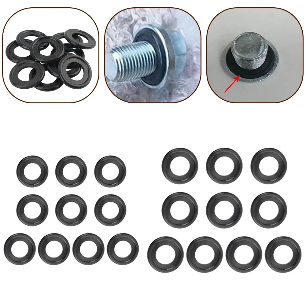 Function Oil Drain Plug Thread Washer Replacement Fit Package Pcs Sealing Engine Light Brightness Rubber Sealing