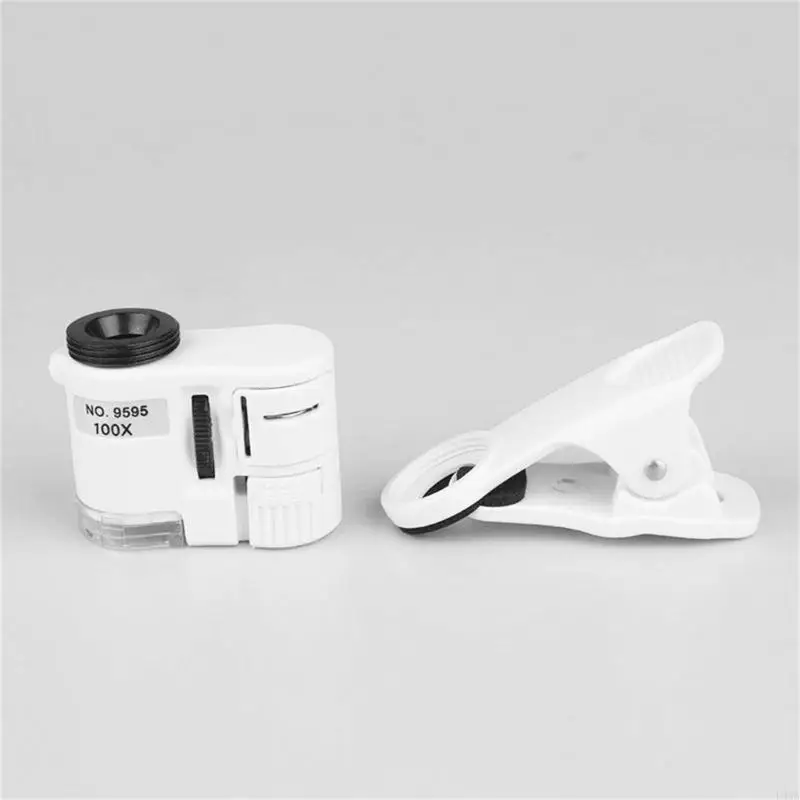 L43A Handheld Microscope Lens with Bright LED Currency Detection Tool Jewelry Appraisal Microscope Science Exploration Tool
