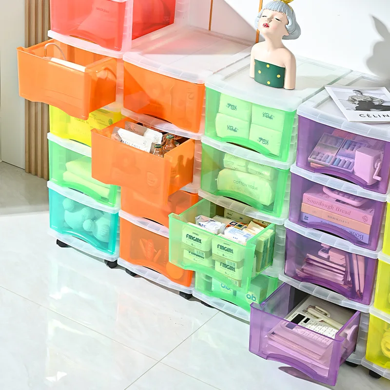 Mobile Multi-Level Drawer Storage Cart Baby Toy Organizer Utility Small Floor Standing Rack for Home Organization