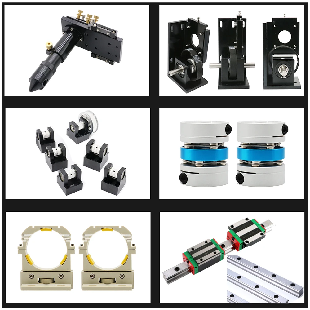 Imagem -05 - Qdhwoel-single Double Head Conjunto de Peças Mecânicas Kits Laser Peças de Reposição para Faça Você Mesmo Co2 Laser 1390 1390