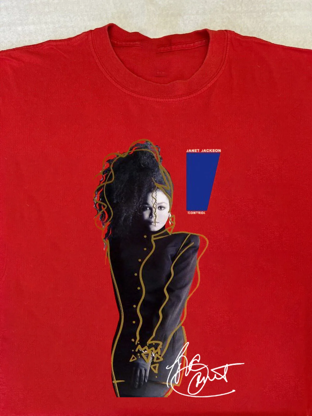 Rare Janet Jackson Cotton For Fan Red S 2345 XL T Shirt GC518