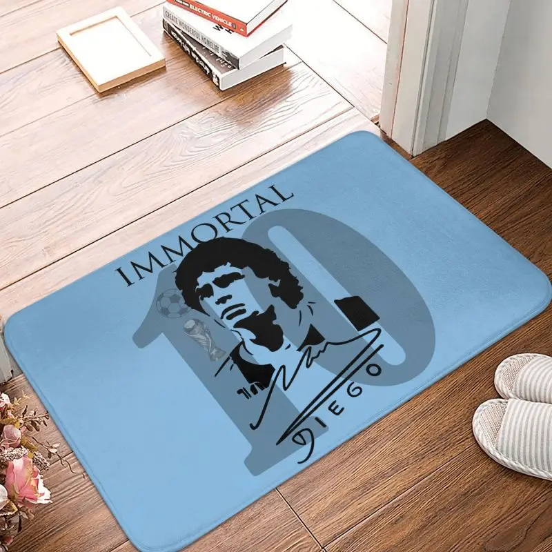 Argentina Soccer Legend Soccer D10s Diego Maradona Front Door Floor Entrance Mats Bath Kitchen Doormat Living Room Carpet Rug