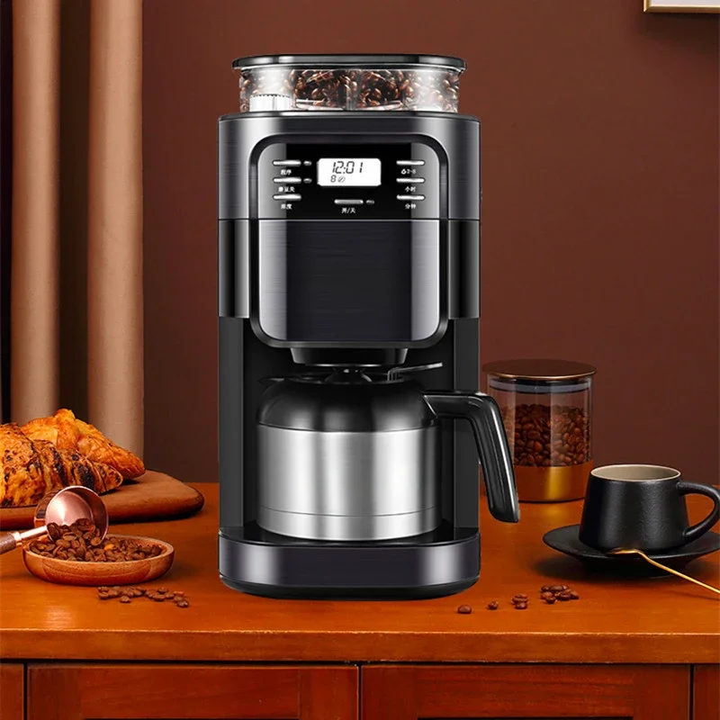 Machine Automatic American Drip Grinder  Machine Household Stainless Steel Thermal Insulation Coffee Pot