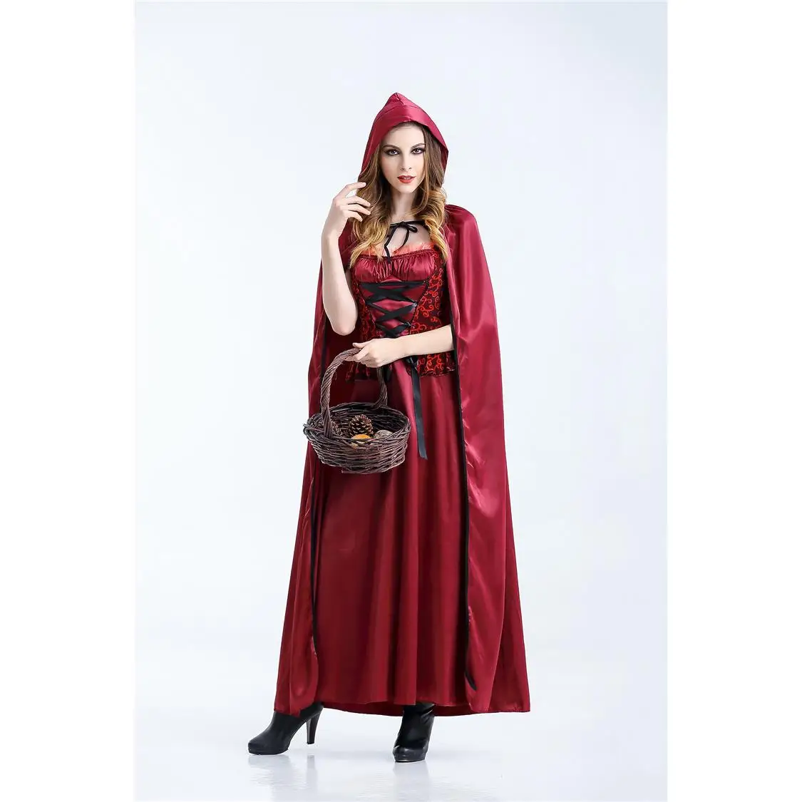 

Princ Costume Little Red Riding Hood Castle Queen loween Game Role-plang Women's Traditional Ethnic Stage Costume