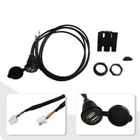 Car Radio Multimedia Player Car Dashboard USB Socket For Most Cars 4/6 Pin Dash Mount Dual USB Port Panel Interface