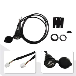 Car Radio Multimedia Player Car Dashboard USB Socket For Most Cars 4/6 Pin Dash Mount Dual USB Port Panel Interface