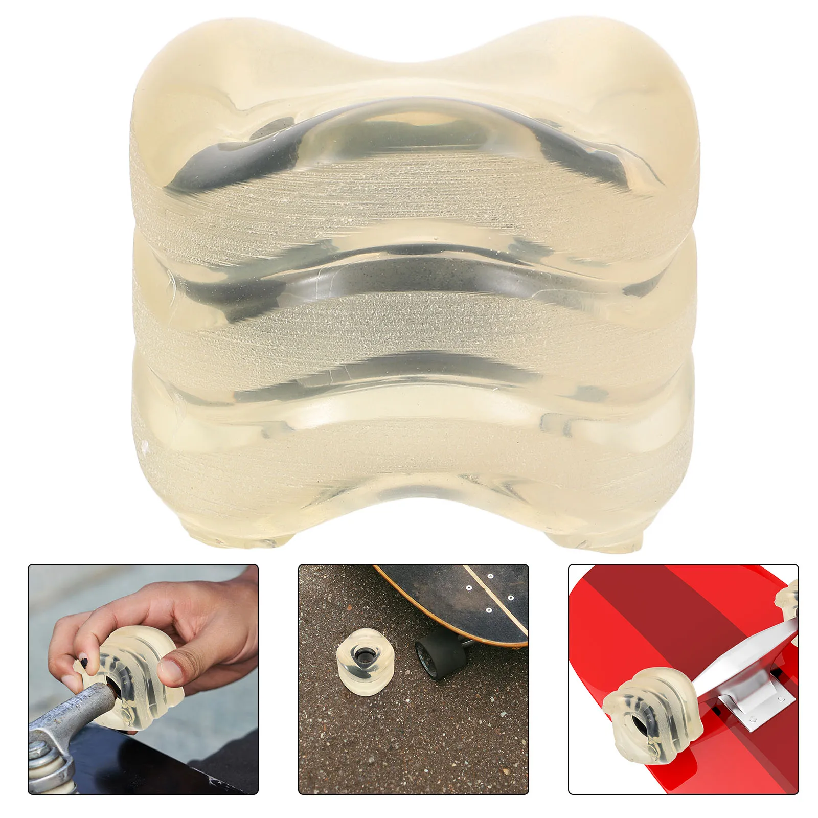 

1PC Skateboard Special Curve Wave Design PU Elastic Wheel Holder Replacement Parts Dance Board Cruiser Trainers