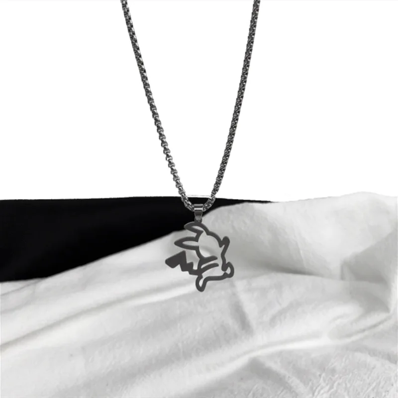 Pikachu necklace Instagram Japan and South Korea hollow necklace girlfriends lovers hip hop pendant cartoon soil cool all match