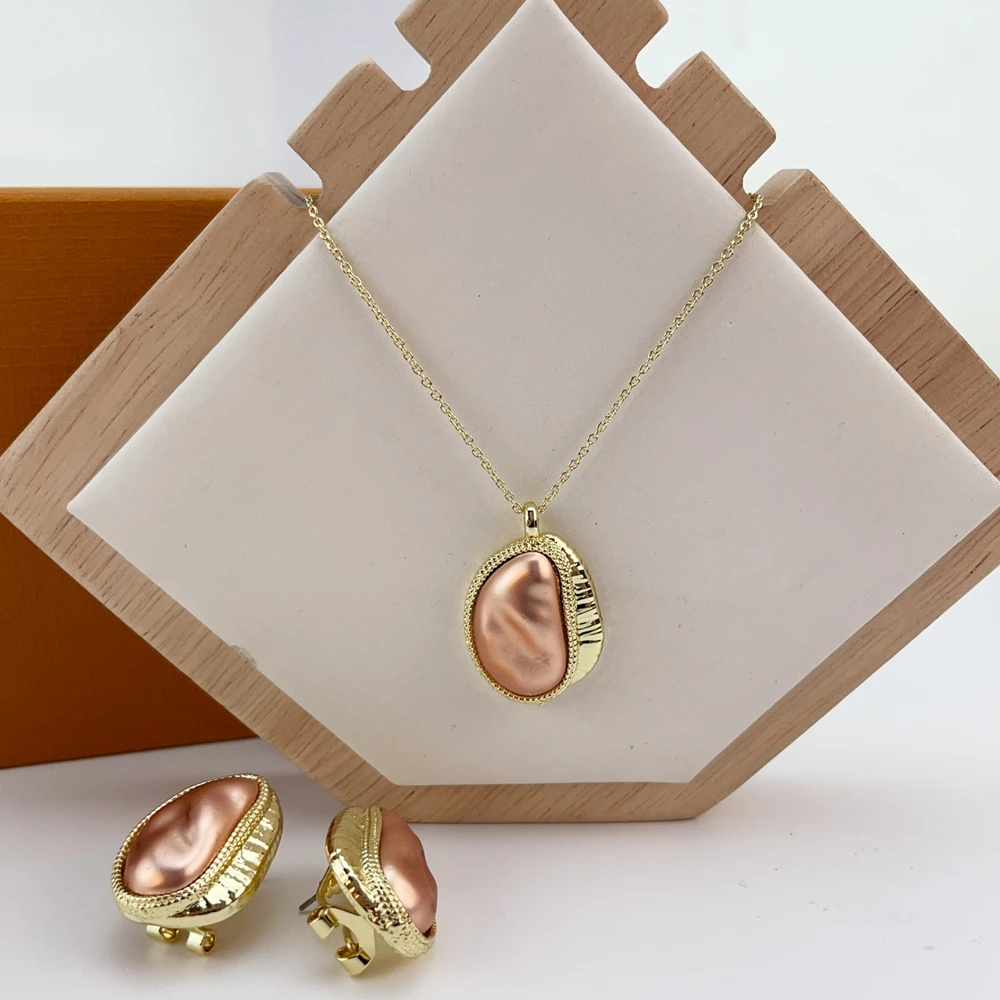 Fashion Classic Jewelry Set For Women Earrings Pendent Romantic Necklace Sets For Wedding Party Anniversary Gift KY25404