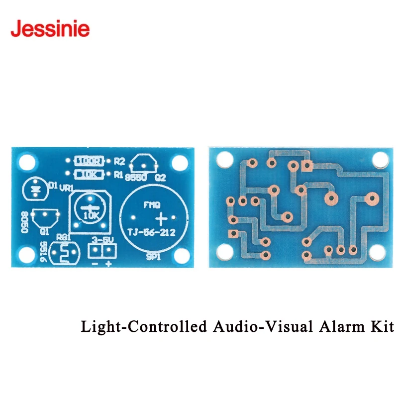 5Pcs/1pc Photo-Sensitive Sound and Light Alarm Kit Light-Sensitive Brightness-Sensing Alarm Fun DIY Electronics Components
