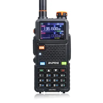 Baofeng 5RH Pro Walkie Talkie 2M 70cm Amateur Ham Radio Air Band GPS Vox FM Multi-band Fast Copy One Channel 640Ch NoAA Channels