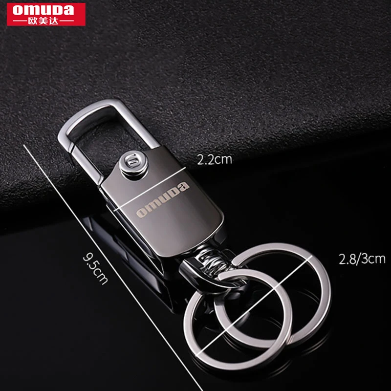 OMUDA Keychain Men\'s Waist Hanging Key Chain Stainless Steel Key Ring Rotating Double Ring Multifunctional Bottle Opener