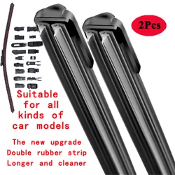 For Jeep Cherokee XJ KJ KK SUV 2001 2003 2006 2008 2010 2012 2013 2015 2018 2019 Winter Brushes Double Rubber Car Wiper Blades