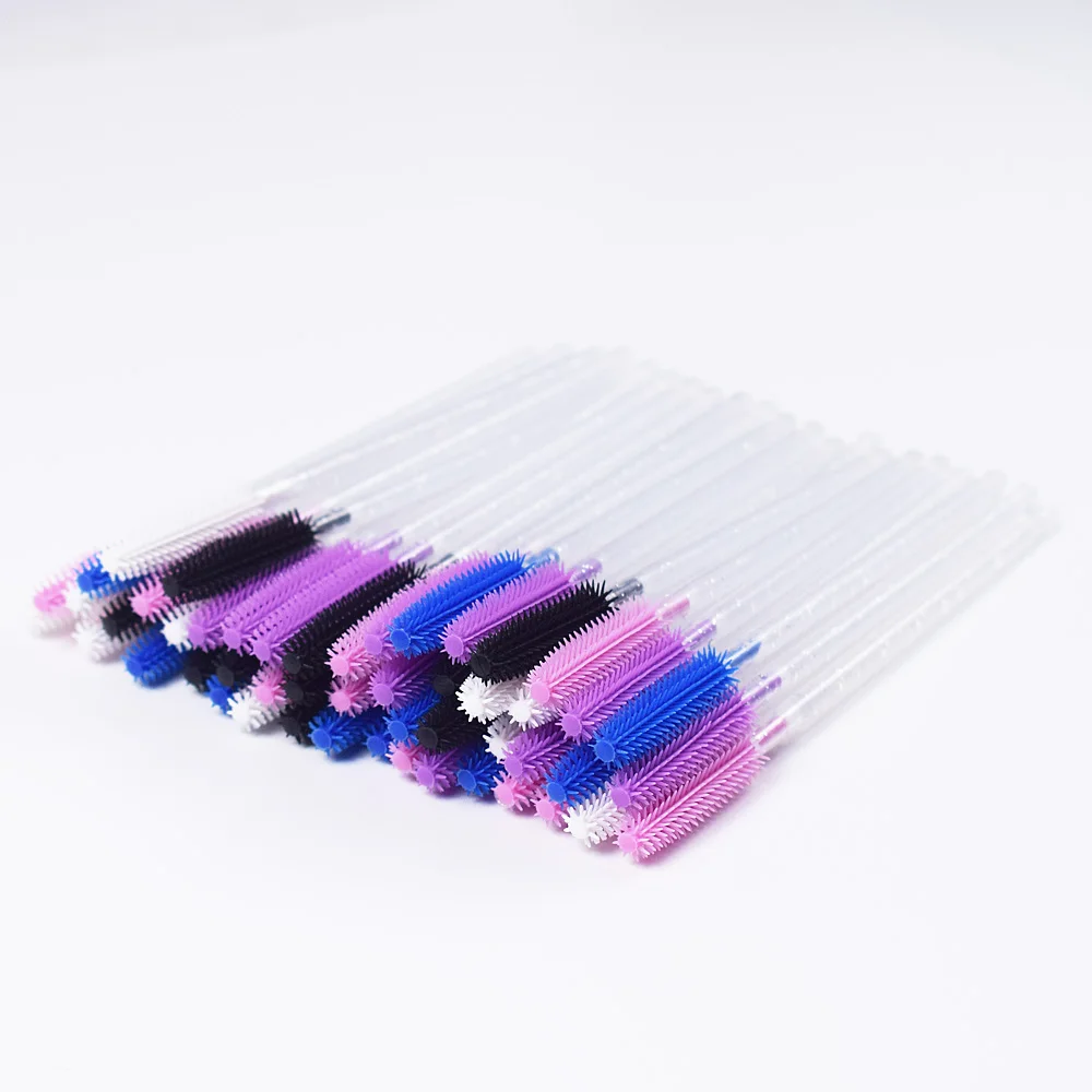 50 Cosmetic False Eyelashes Silicone Eyelash Brush Repeated Many Times Female Eyelash Lengthening Professional Beauty Tool