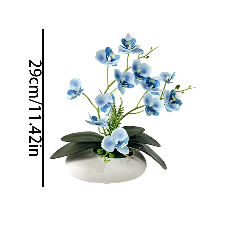 Butterfly Orchid 12 Flower Bonsai Small Ornament Living Room Decoration Film Fake Flower Bonsai Photography Props view 5