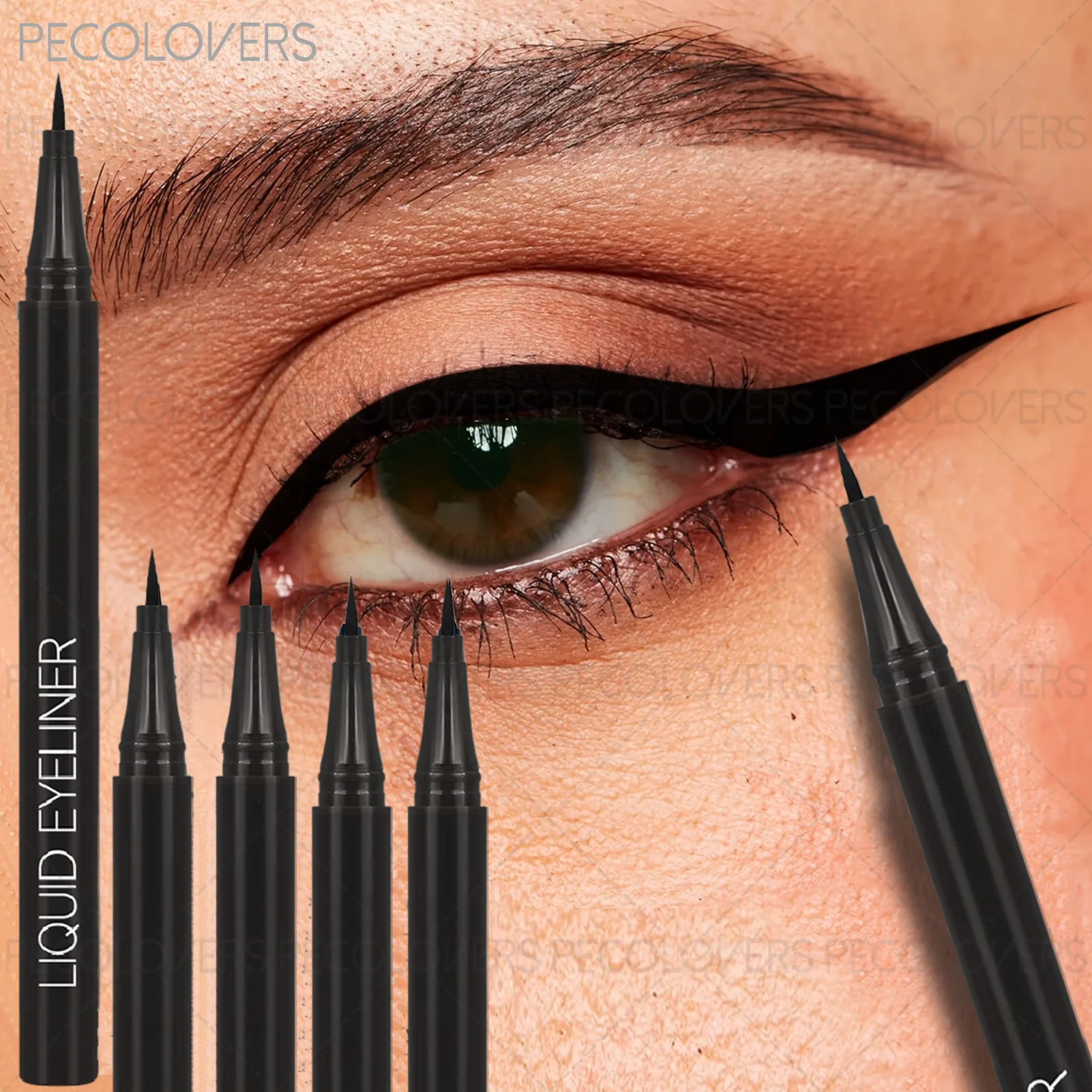 1-teiliger wasserfester flüssiger Eyeliner-Stift, hohe schwarze Rendering, einfach zu färben, für alle Augenformen, natürliches Augen-Make-up-Finish