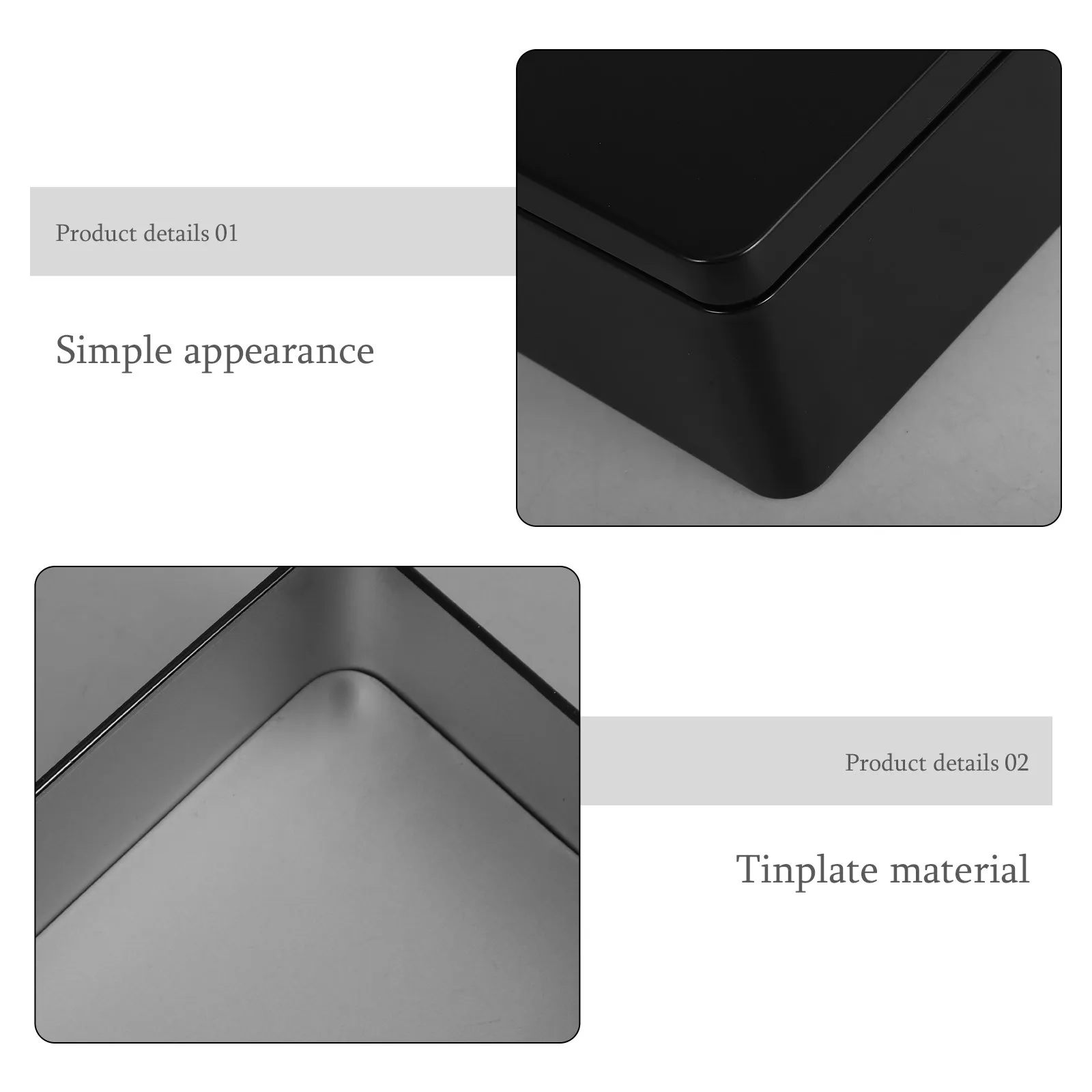 2Pcs Elegant Vintage Storage Box Tinplate Tea Box with Tight Seal for Wedding Party Favors Keepsake Boxes Money Holder Small