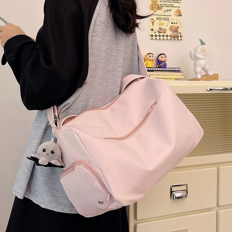 Nylon Solid Top-Handle Bags Ladies Bags on Sale 2023 High Quality Autumn High-capacity Casual Tote Zipper Travel Handbag