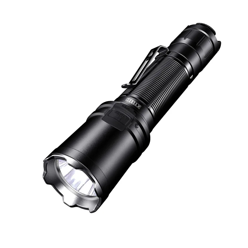 Klarus XT11R Rechargeable LED Tactical Flashlight, 1300 Lumens, 18650 Battery, Type-C Fast Charging with Red/Green Signal Light