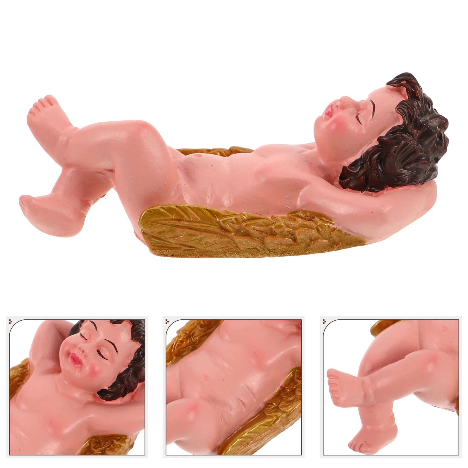 

2pcs Cupid Statue Miniature Resin Garden Ornament Outdoor Decoration Creative Sculpture Valentine'S Day Sand Table Accessory