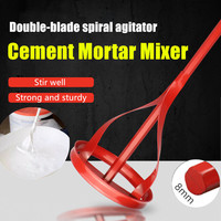 Electric Cement Stirring Rod Hexagonal Handle Electric Hammer Impact Drill Mixing Paddle Rod Putty Powder Paint Mixer Attachment