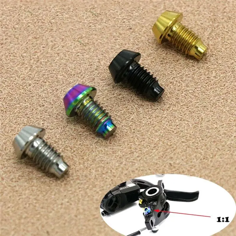 NEW HOT In Stock-2PCS For Magura TC4 Titanium Hydraulic Disc Exhaust Screw Mountain Bike Brake Screw Accessories -Gold - view 2