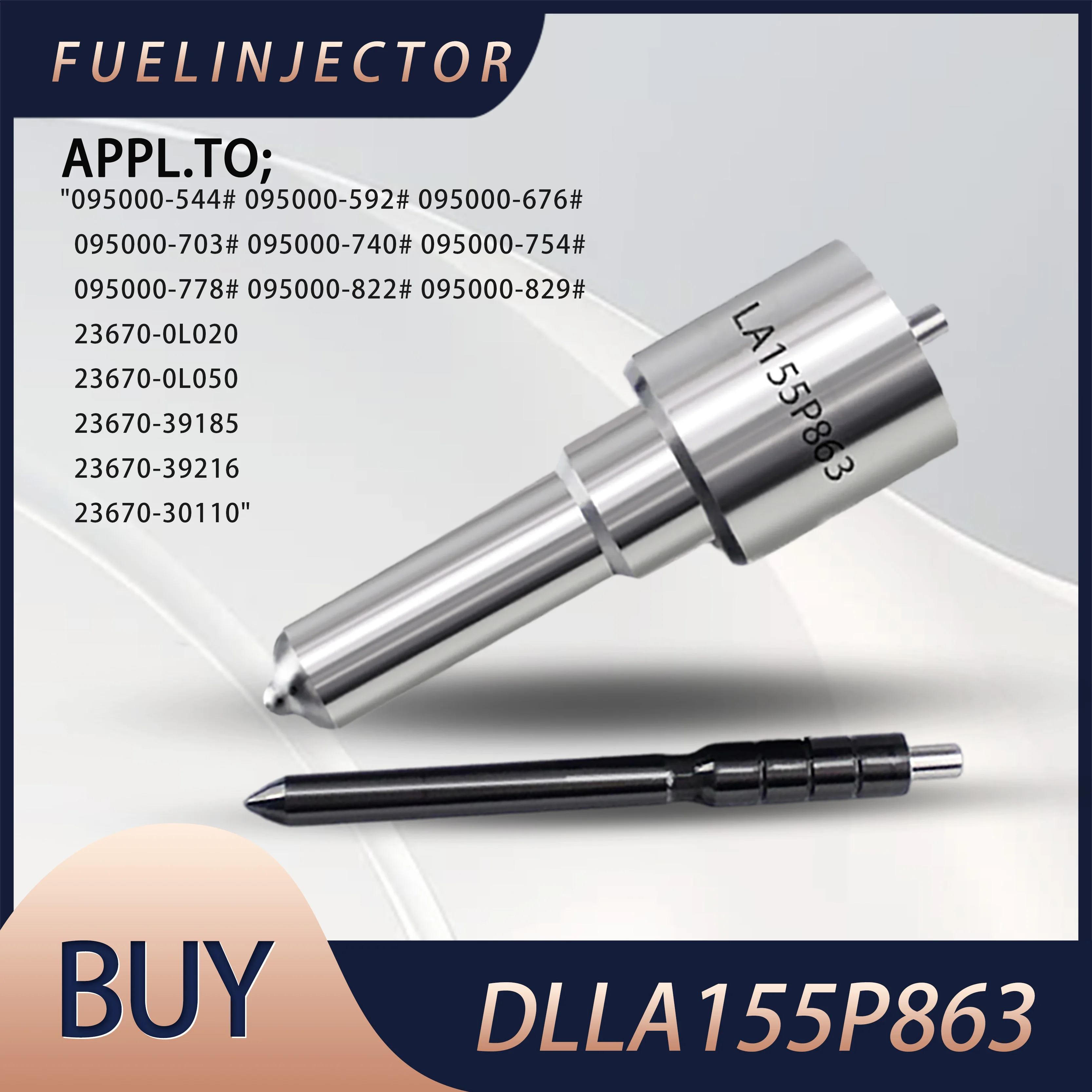 Форсунка топливная DLLA155P863 для 095000-544 #   095000-676 #   095000-592 #   Форсунки для двигателя Toyota VIGO.1KD, запчасти LG0627