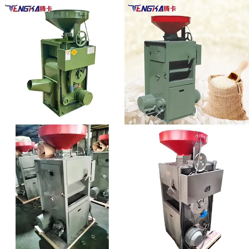 AP01 Tengka SB-30 Integrated Rubber Roller Rice Mill Unit with Husker Polisher Screen for 1100kg/h Capacity Motor and Engine