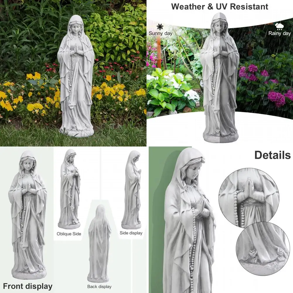 

Outdoor Religious Garden Statue: 29.9 Inch Tall Virgin Mary Praying, Ideal for Home Yard, Patio, Lawn Decorative Clearance