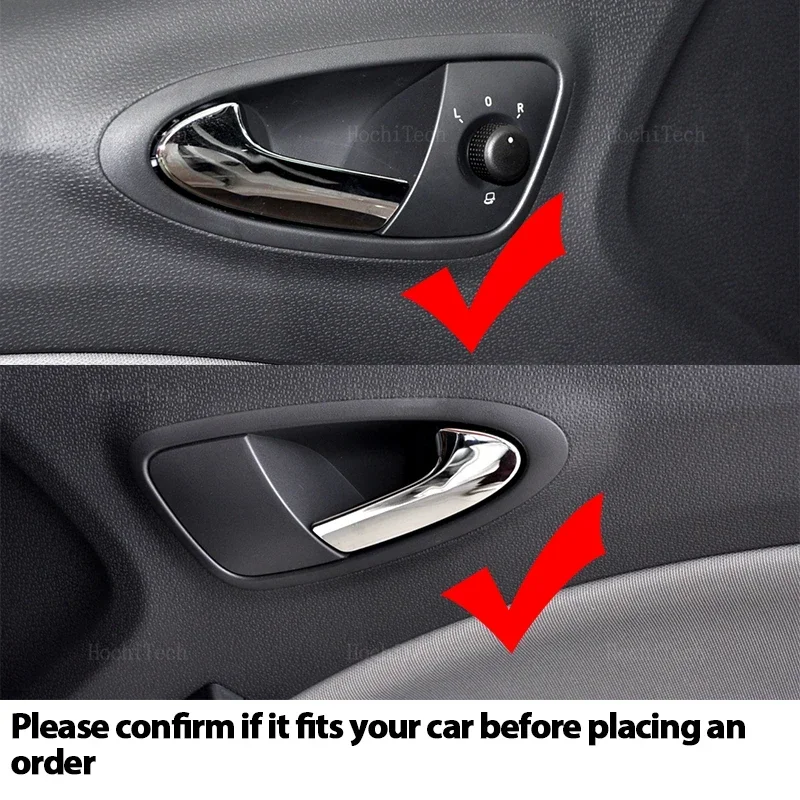 Left / Right Black Door Handles Auto Inner Door Handles ABS Car Interior for Seat Ibiza 6J 2010 2011-2022 6J1837113A 6J1837114A