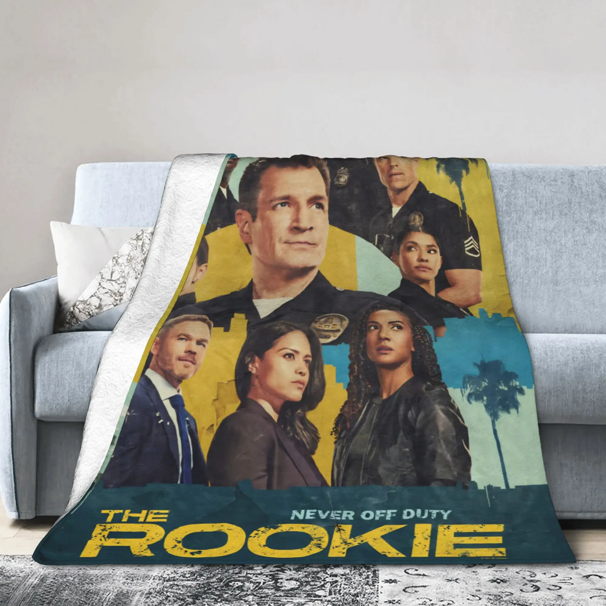 

The Rookie TV Show Series Blankets John Nolan Fuzzy Throw Blankets Airplane Travel Decoration Warm Bedspreads Multi-function