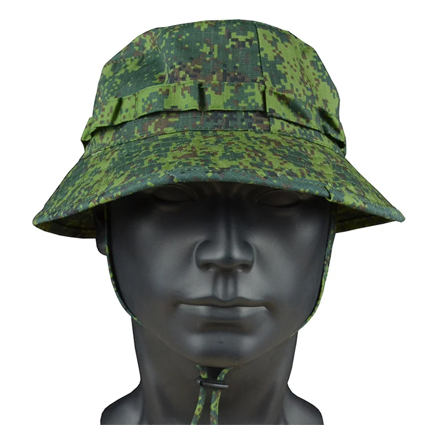 Tactical Boonie Hats Hunting Sun Fishing Hat Outdoor Camouflage Bobble Cap Hiking Fisherman Sniper Ghillie Bucket Hats