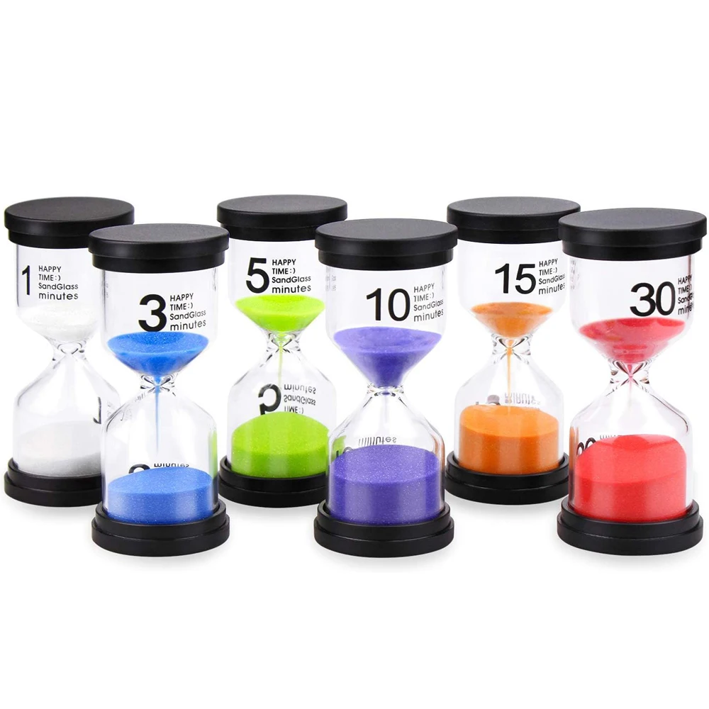 1pcs 1/3/5/10/15/30 Hourglass Minutes Sand Watch Sandglass Timer Watch Clock Gift Children Sand Timer Hour Home Decoration